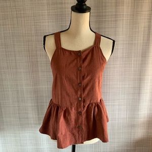 🎈Peplum Top with Buttons